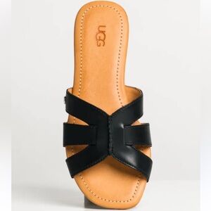 WOMENS UGG TEAGUE SANDALS size 9 fit Black Brown